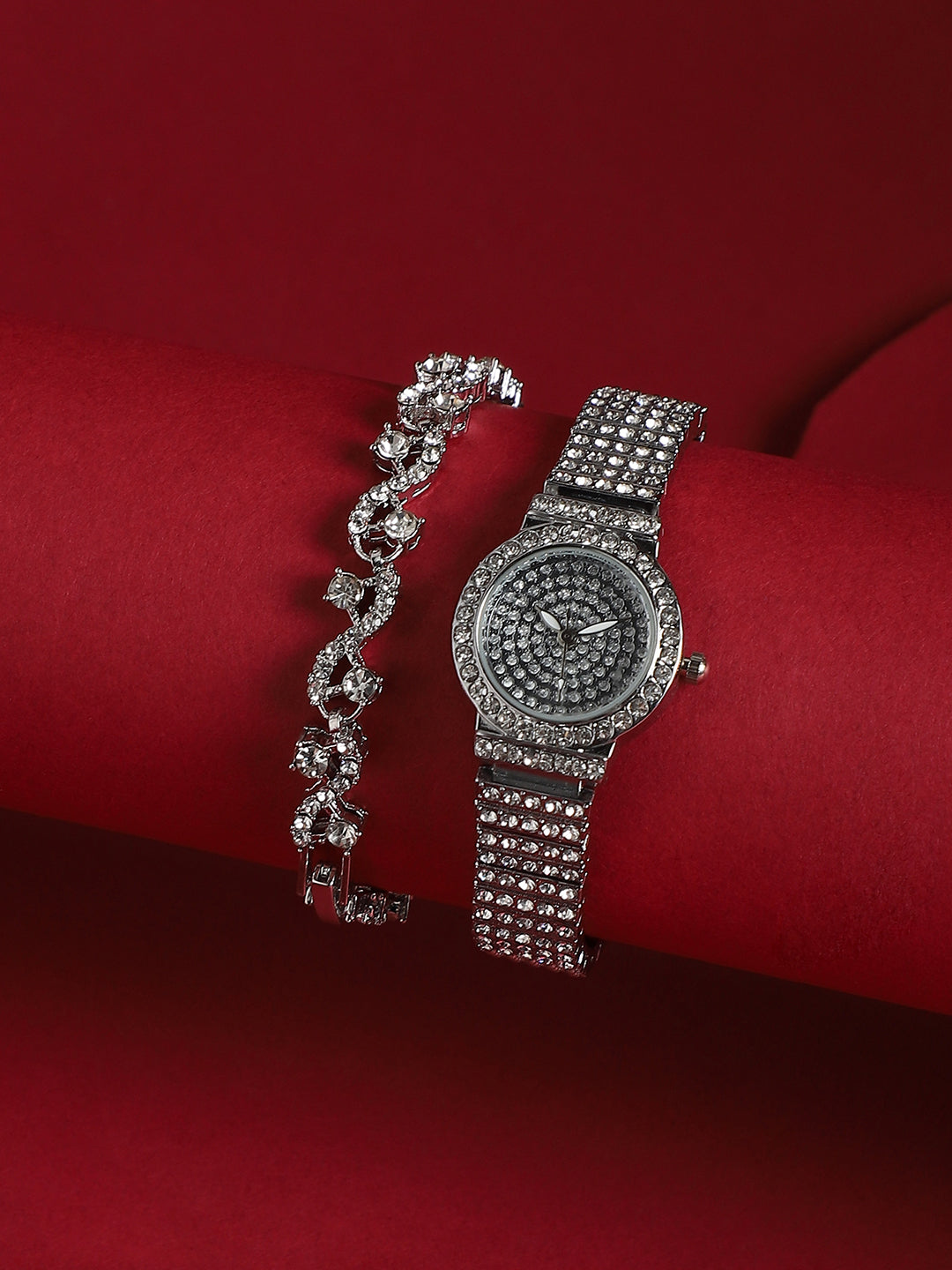 Leia Silver Watch Combo