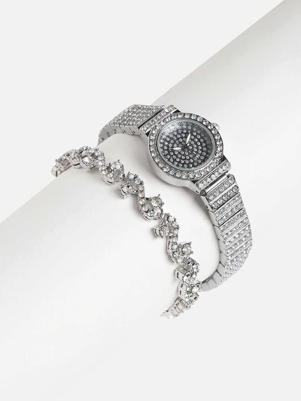 Leia Silver Watch Combo