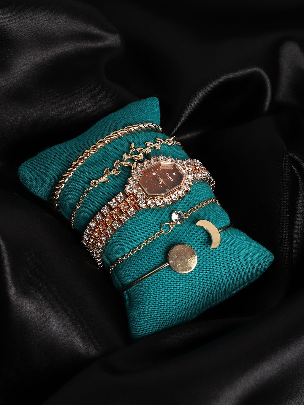 Shea Rose Gold Watch Combo