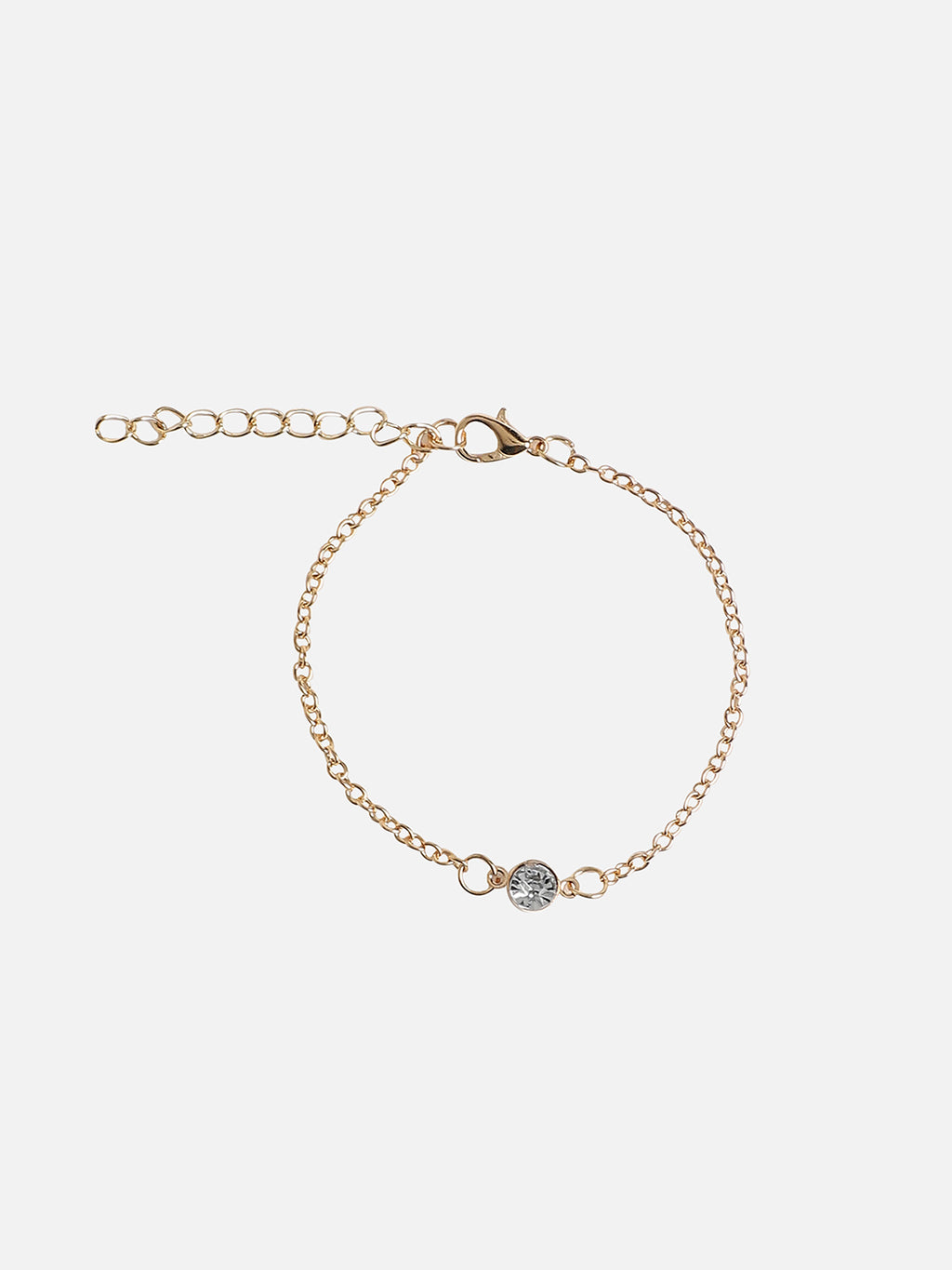 Set Of Gold Chain Watch And Bracelet