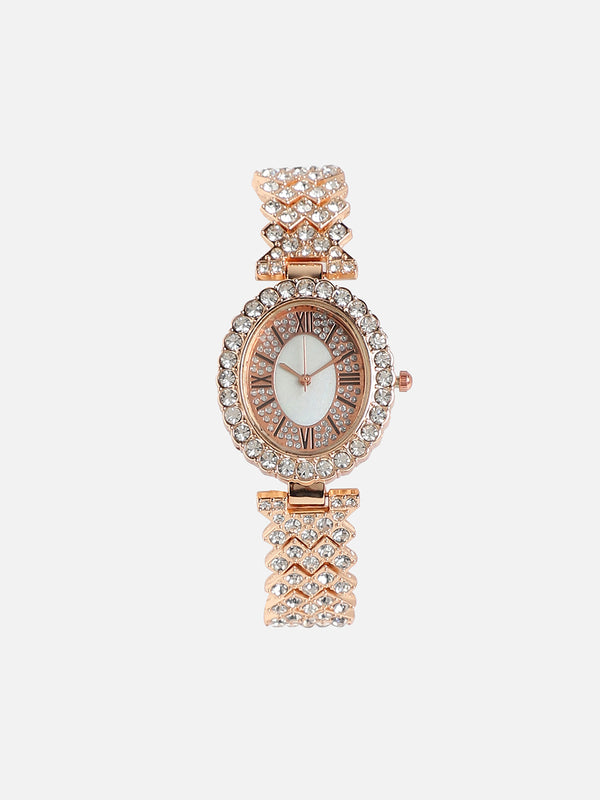 Shea Rose Gold Watch Combo