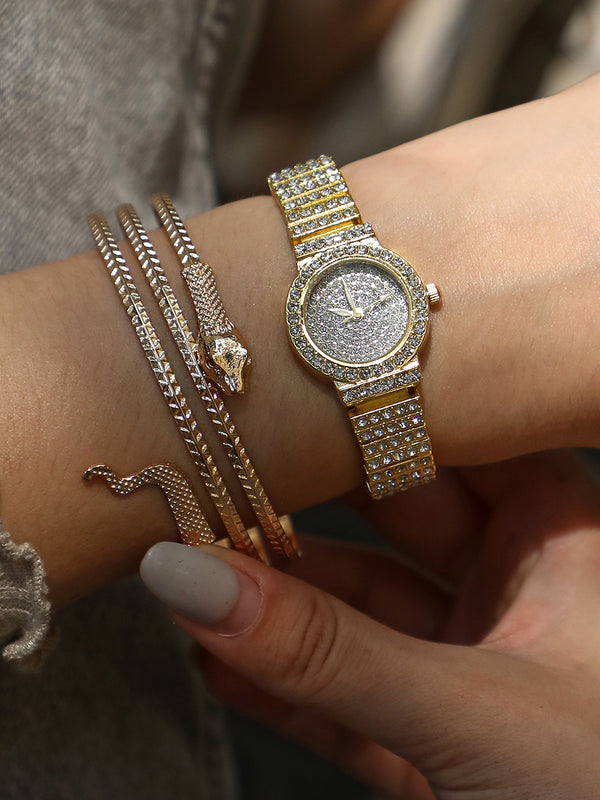 Leia Rose Gold Watch Combo