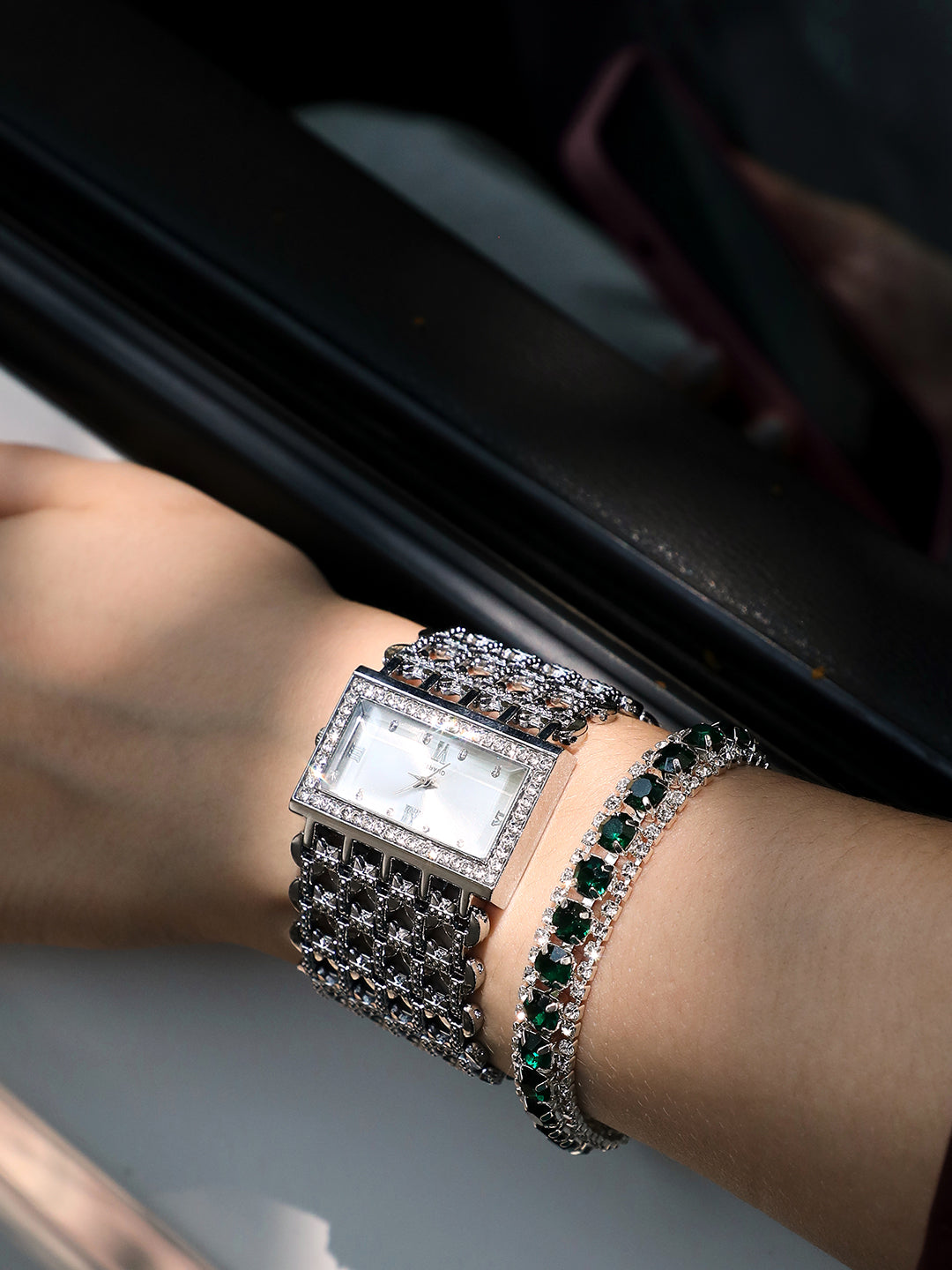 Kayra Silver Watch Combo