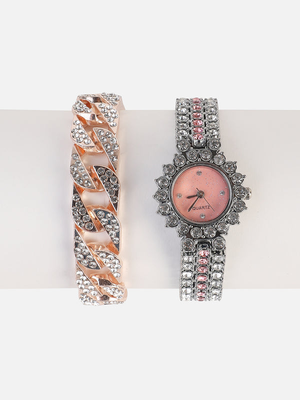 Zena Silver Watch Combo