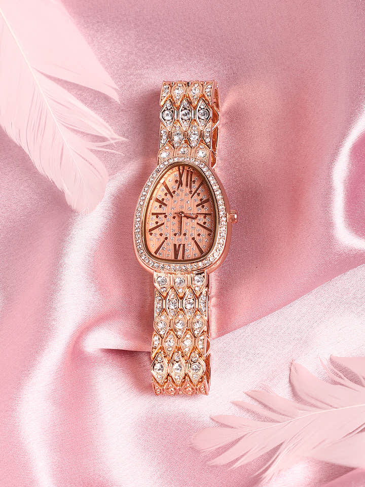 The Roman Ophidian Oval Watch - Rose Gold