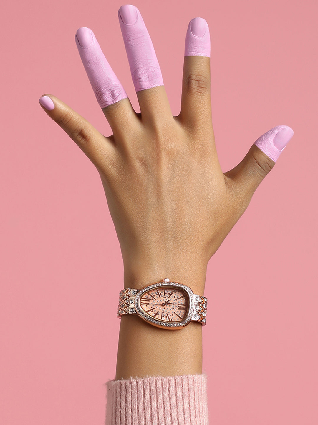 The Roman Ophidian Oval Watch - Rose Gold