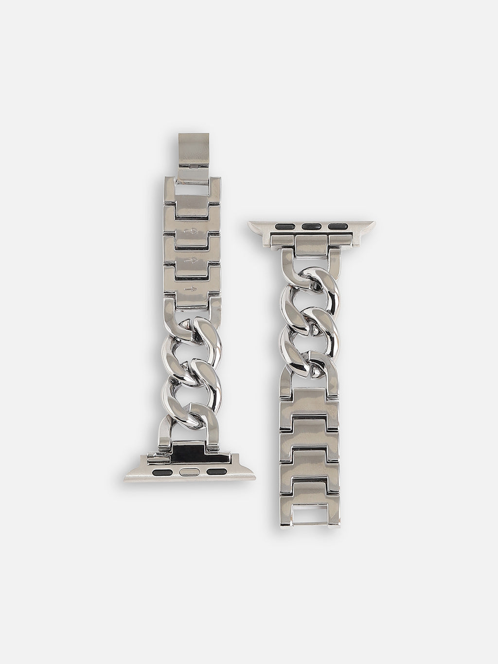 Women Silver Solid Apple Watch Straps
