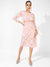 Pastel Pink Cutout Fringe Dress