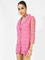Pink Single-Breasted Blazer Dress