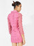 Pink Single-Breasted Blazer Dress