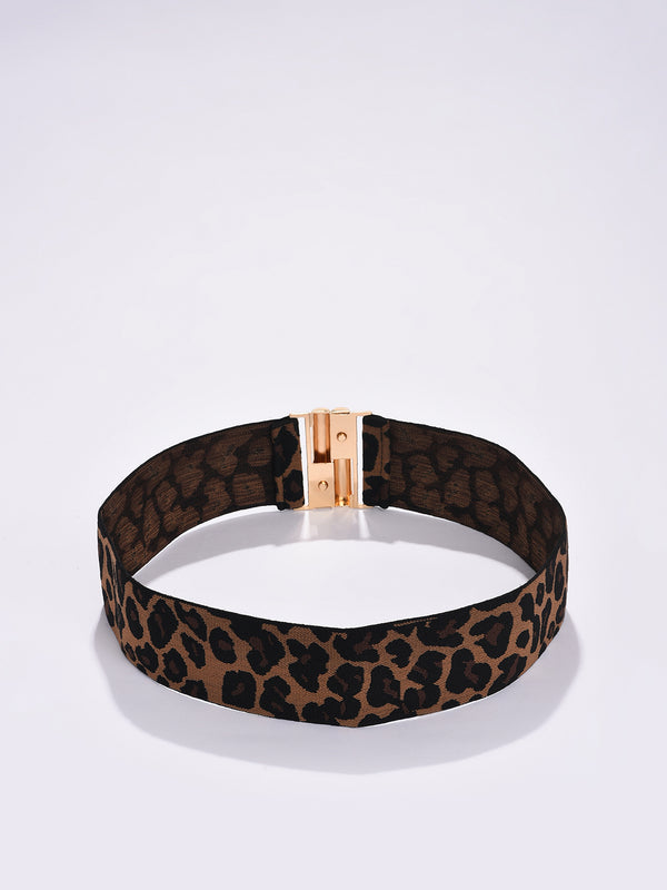 WOMEN BROWN PRINTED BELT